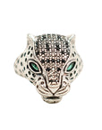 Vintage-Style Leopard Motif Rhinestone Ring