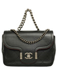 CHANEL Coco Mark Chain Aged Metal Hardware Handbag / Shoulder Bag