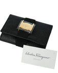 SALVATORE FERRAGAMO Lizard Pattern Vara Plate Key Case