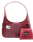 SALVATORE FERRAGAMO Ultra Rare Lizard Leather Parent-Child Bag Handbag