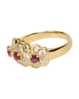 K18 Natural Ruby 0.60ct Diamond 0.83ct Ring