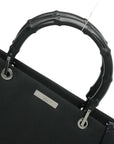GUCCI Bamboo Nylon Canvas Tote Bag / Handbag 2Way