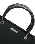 GUCCI Bamboo Nylon Canvas Tote Bag / Handbag 2Way