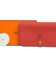 HERMES Dogon GM Taurillon Clemence Wallet