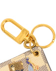 LOUIS VUITTON Damier Azur Porte-Clés Illustre Groom Key Holder M66943