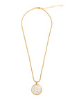Vintage-Style Cameo Face Motif Necklace(Gold-Plated Brass)