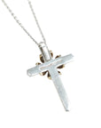 TIFFANY & CO. SV925 K18YG Signature Cross Necklace