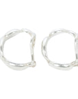 CHANEL Ag925 Hoop Earrings