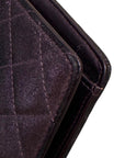 CHANEL Matelassé Tweed Bi-fold Long Wallet