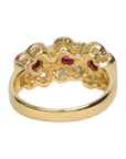 K18 Natural Ruby 0.60ct Diamond 0.83ct Ring