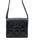 CHANEL 1991-1994 Mini MatelasseSatin Shoulder bag