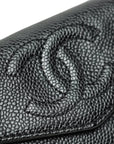 CHANEL 1997–1999 Coco Mark Caviar Leather Long Wallet / Pouch