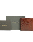 BVLGARI Crocodile Bi-Fold Wallet