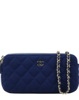 CHANEL Cotton Jersey Matelassé Chain Wallet/Mini Shoulder Bag 2Way