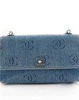 CHANEL Denim Matelassé Shoulder Bag
