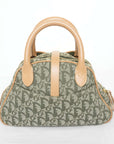 CHRISTIAN DIOR Mini Double Canvas Green Trotter PZ0701 Saddle Bag