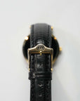 GUCCI GP/Leather Sherry Line 30mm Quartz Black Dial Watch