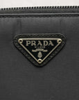 PRADA Nylon Round Zip Compact Wallet