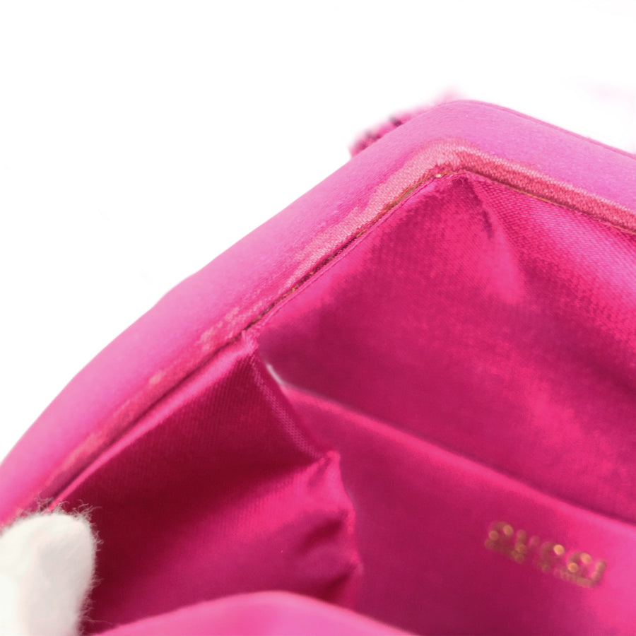 GUCCI Satin Mini Rucksack With Clasp Closure Backpack/Shoulder Bag