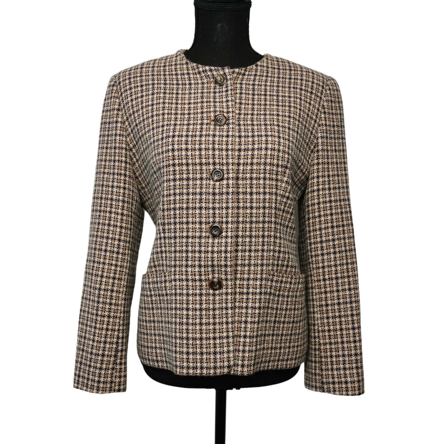 BURBERRY Eco-Fur Tweed Outerwear