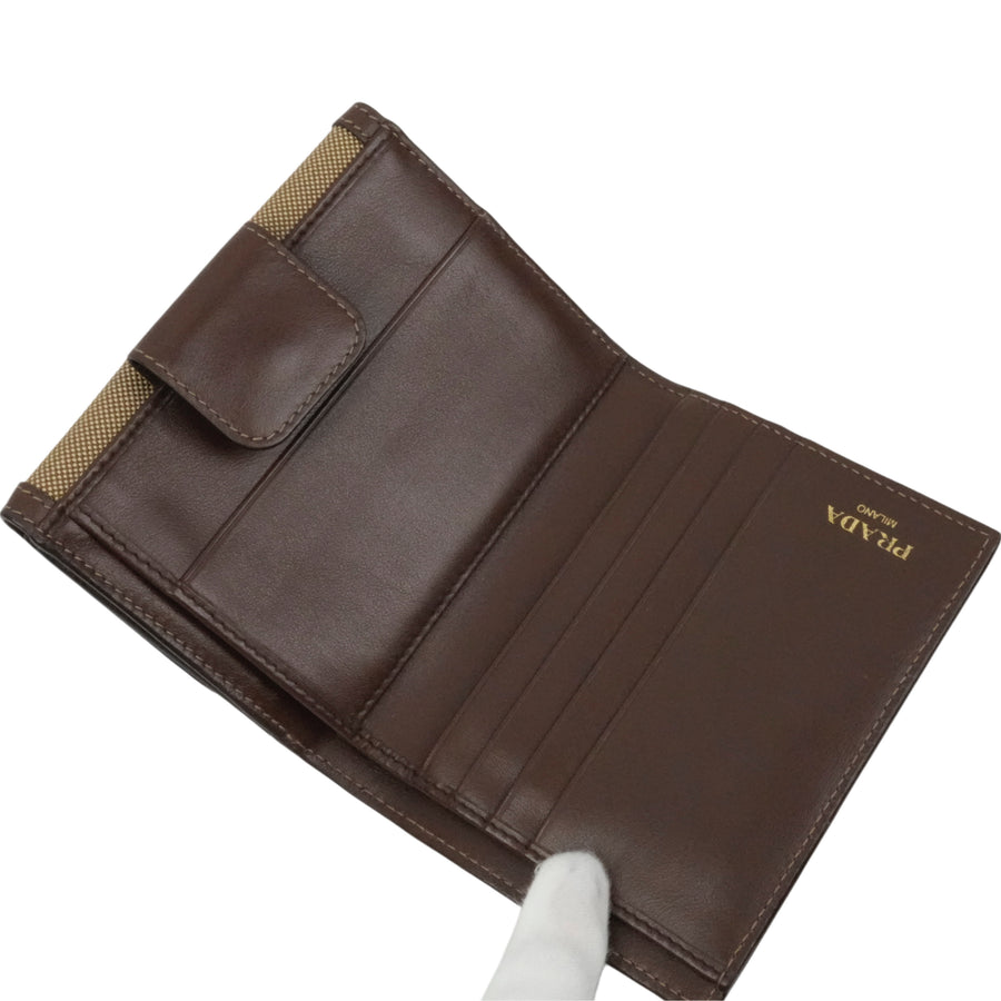 PRADA Jacquard Tri-Fold Wallet