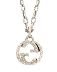 GUCCI SV925 Arabesque Interlocking GG Logo Necklace