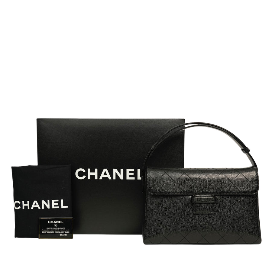 CHANEL 1997–1999 Matelasse Caviar Skin Shoulder Bag/Handbag 2Way
