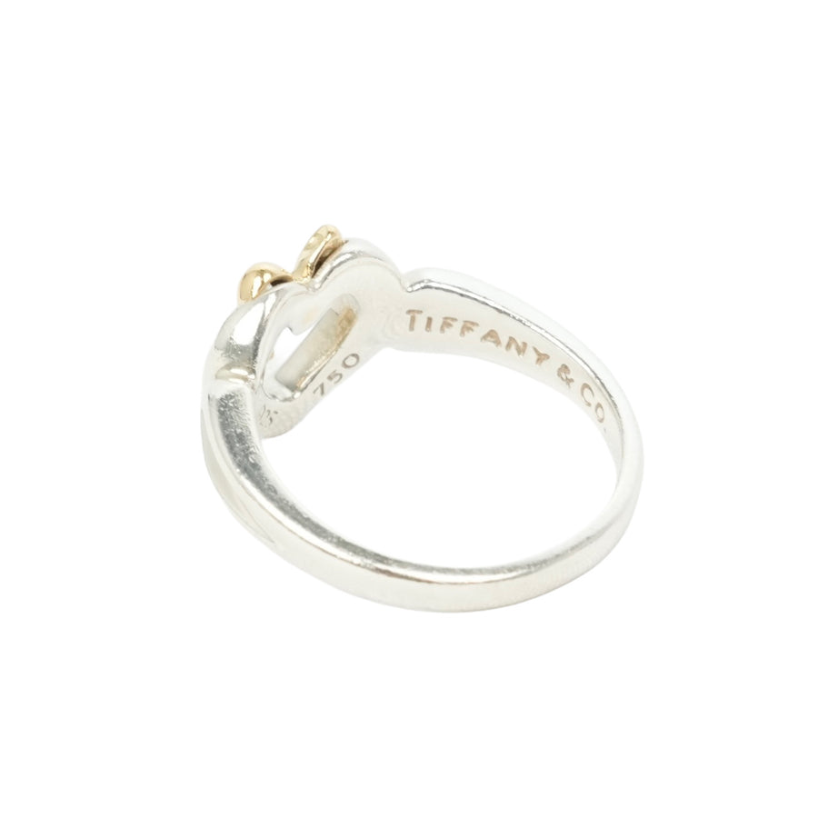 TIFFANY & CO. SV925 K18YG Heart Ribbon Ring