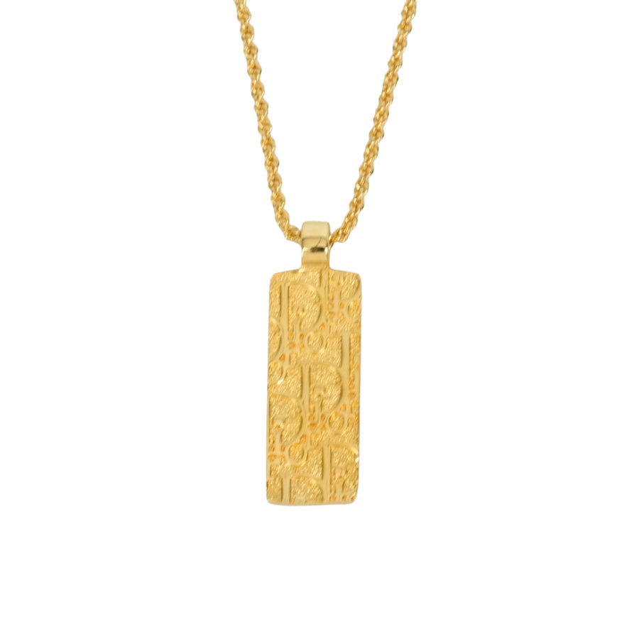 CHRISTIAN DIOR Trotter Line Stone Necklace