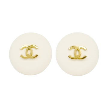 CHANEL Coco Mark Button Earrings