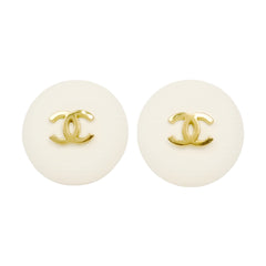 CHANEL Coco Mark Button Earrings