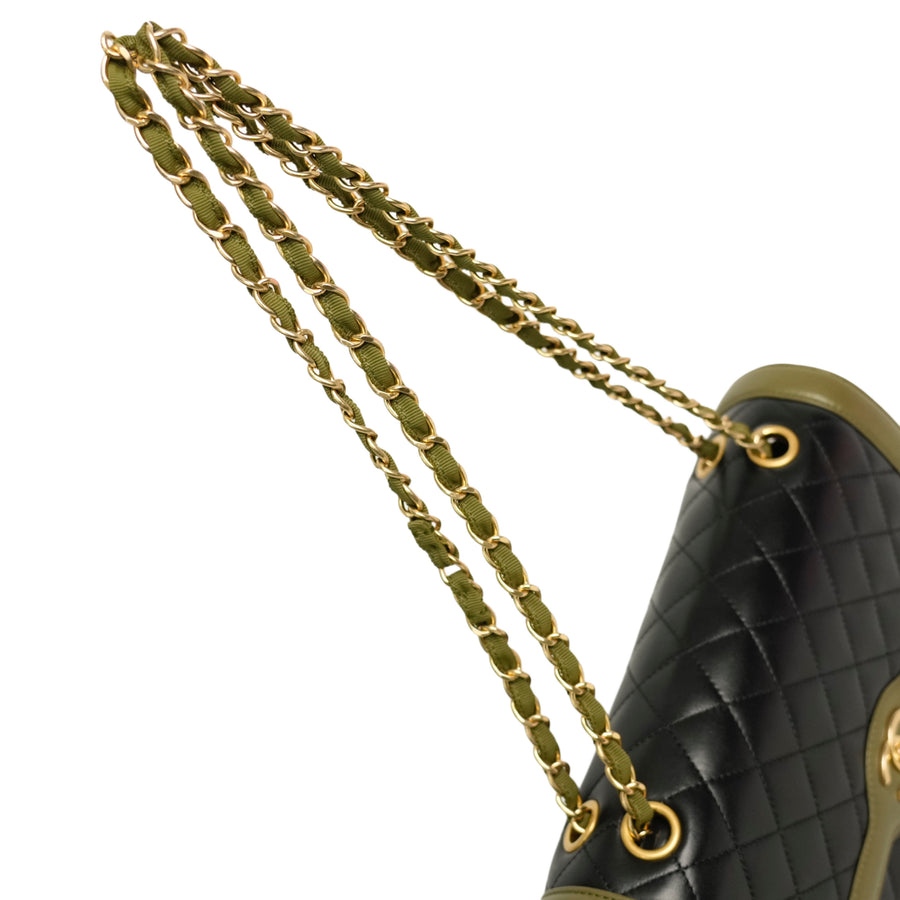 CHANEL Matelassé Chain Bicolor Shoulder Bag