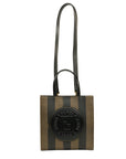 FENDI Logo Pequin Handbag / Backpack / Shoulder Bag 3-Way