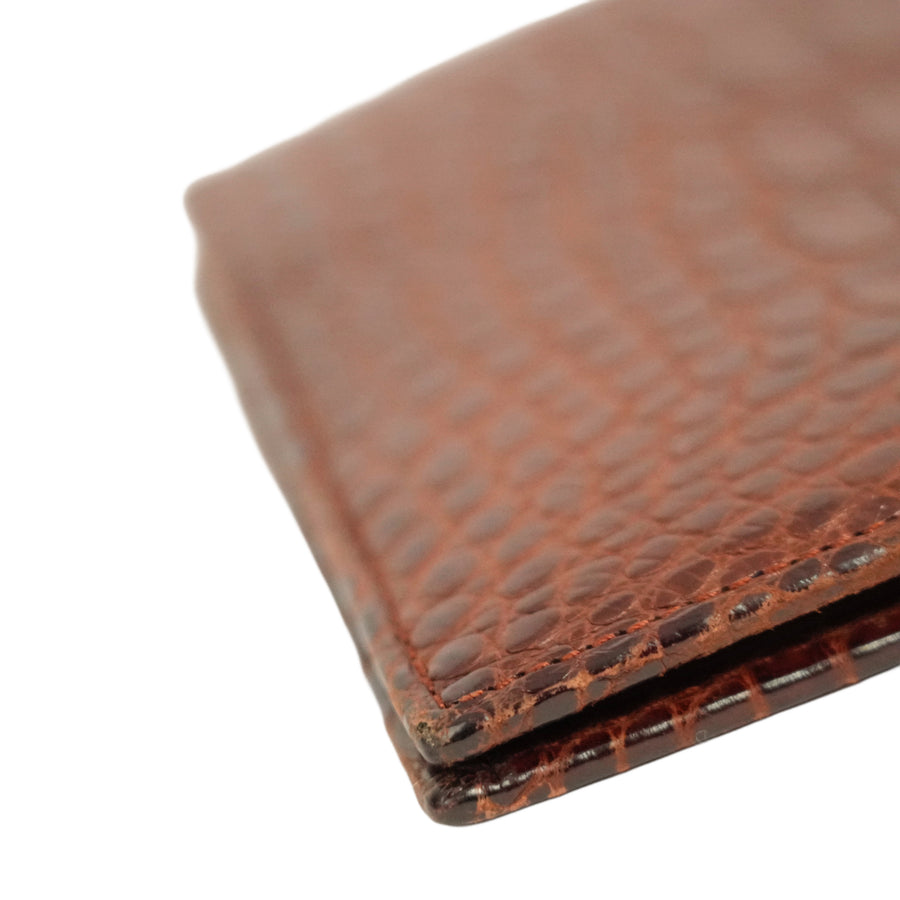 BVLGARI Crocodile Bi-Fold Wallet