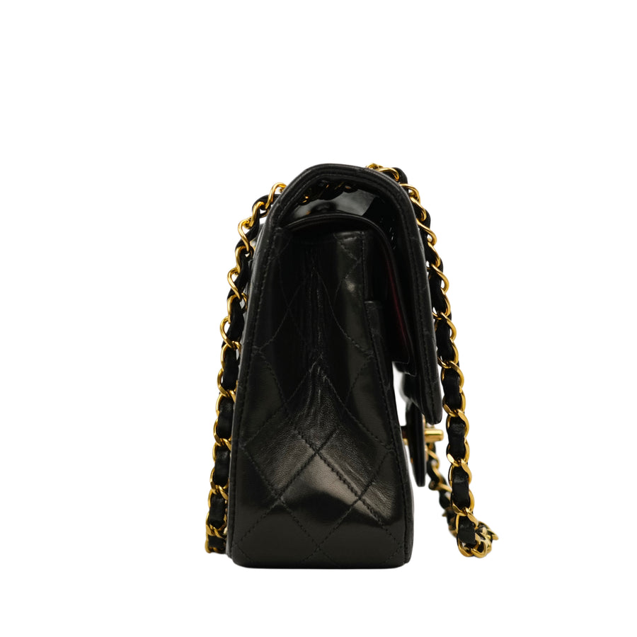 CHANEL 1994–1996 Matelassé Double Flap Lambskin Shoulder Bag