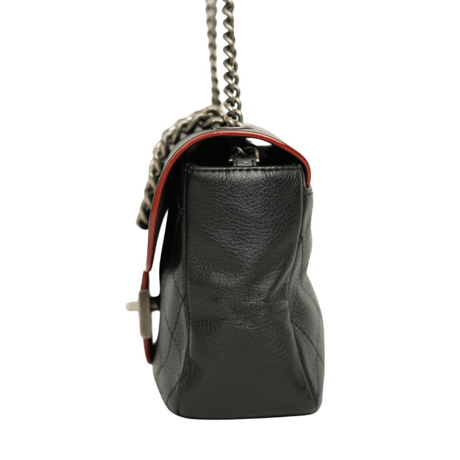CHANEL Coco Mark Chain Aged Metal Hardware Handbag / Shoulder Bag
