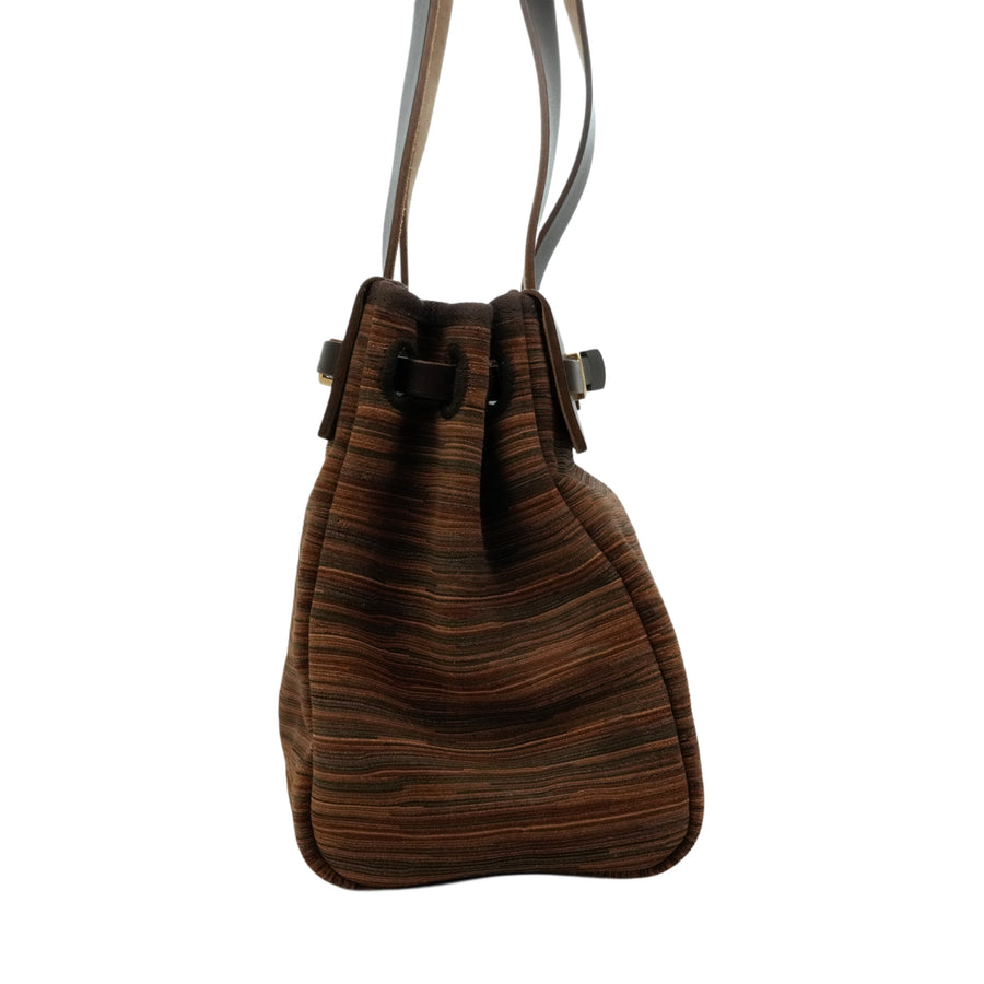 HERMES Toile Officier Aile Bag Cabas PM Shoulder Bag