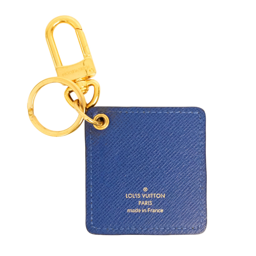 LOUIS VUITTON Damier Azur Porte-Clés Illustre Groom Key Holder M66943