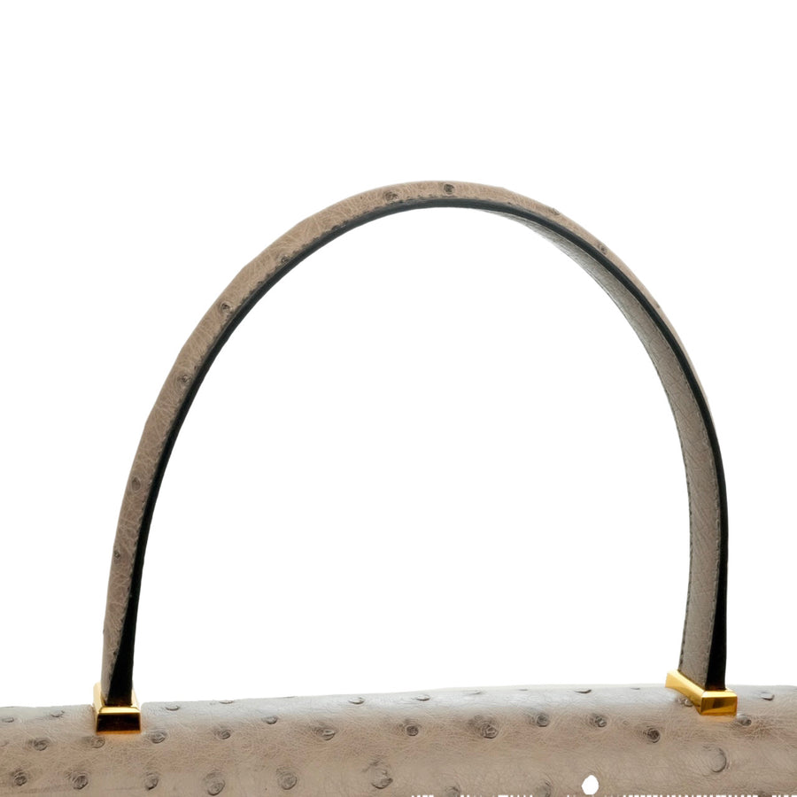 HERMES Ostrich Piano Handbag