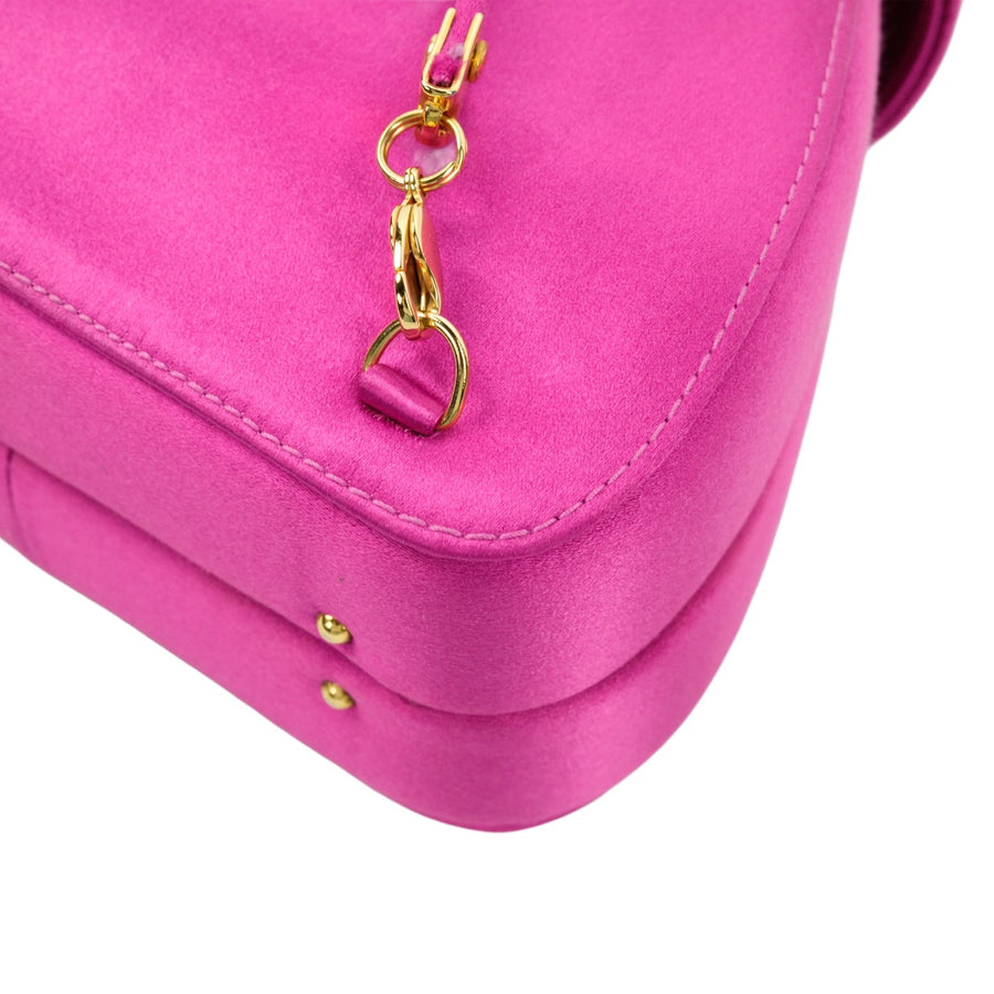 GUCCI Satin Mini Rucksack With Clasp Closure Backpack/Shoulder Bag