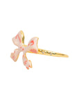 Vintage-Style Ribbon Motif Rhinestone Adjustable Ring