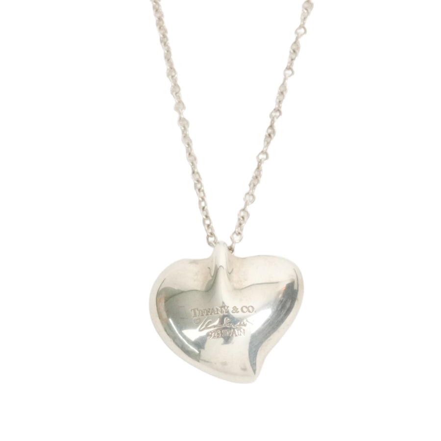 TIFFANY & CO. SV925 Curved Heart Necklace