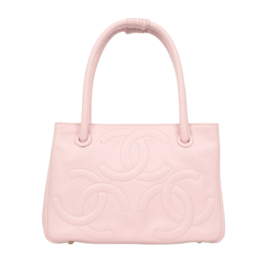 CHANEL 2004–2005 Triple Coco Caviar Leather Handbag
