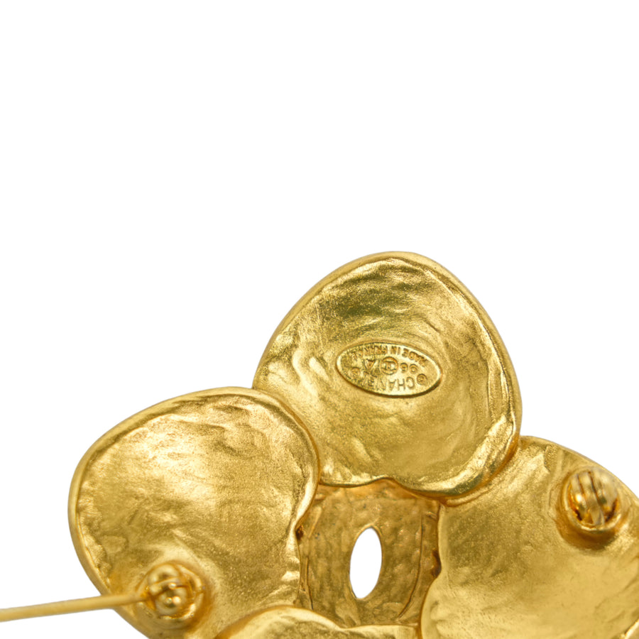 CHANEL Flower Motif Coco Mark Brooch