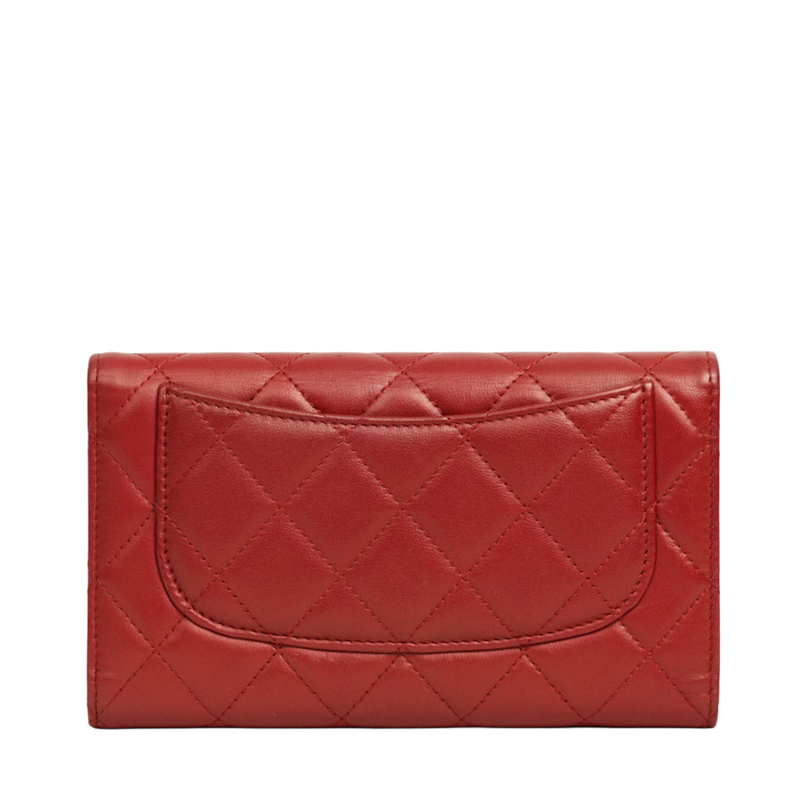 CHANEL Matelasse Coco Mark Tri-Fold Long Wallet