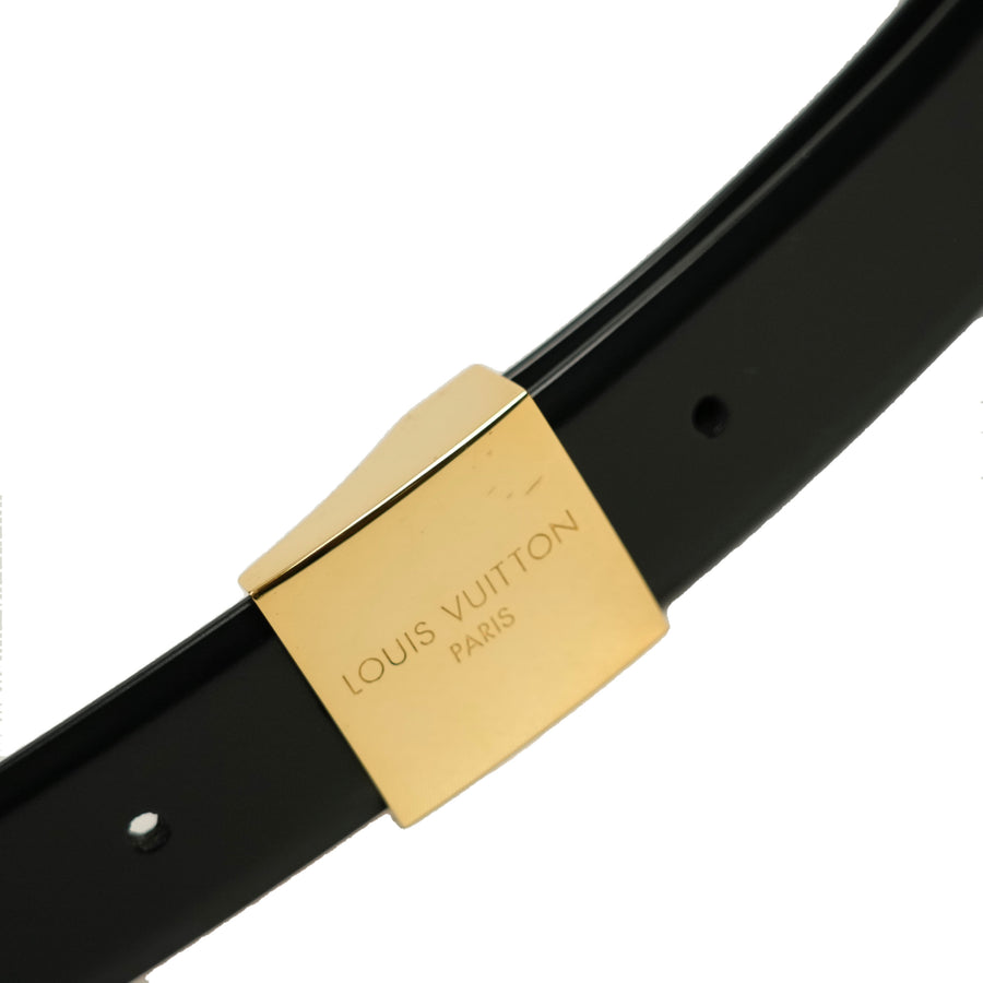 LOUIS VUITTON Noir Ceinture Carré M6805Q Belt