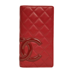 CHANEL 2009–2010 Cambon Coco Mark Matelassé Long Wallet