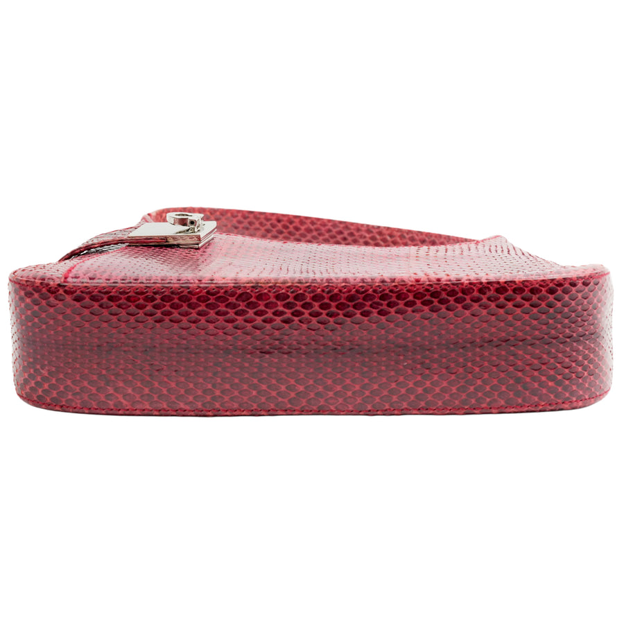 SALVATORE FERRAGAMO Ultra Rare Lizard Leather Parent-Child Bag Handbag