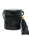 CHANEL 1997-1999 Fringe Bucket Lambskin Shoulder Bag