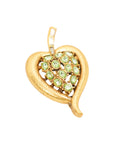 Vintage-Style Leaf Motif Rhinestone Brooch(Gold-Plated Brass)